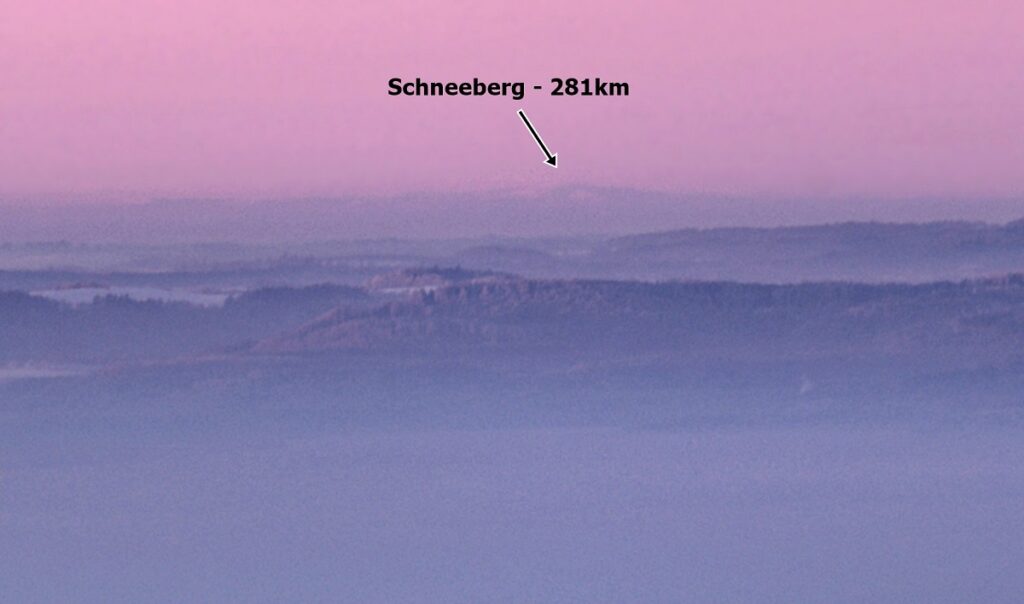 Schneeberg as seen from Śnieżnik (photo by Tobiasz Rangno)