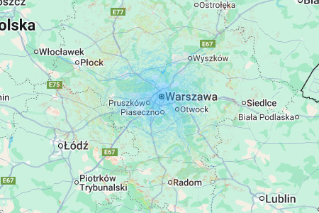 Mapa widoczności Varso Tower